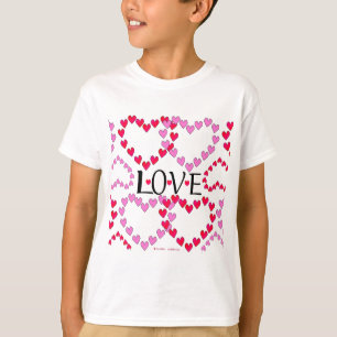 Hartjes Roze Rood LIEFDE T-shirt