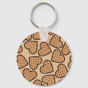Hartjes sleutelhanger van giraffe