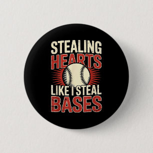 Hartjes stelen zoals ik honken steel Baseball Vale Ronde Button 5,7 Cm