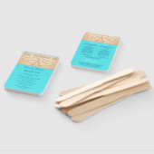 Hartjes Strand Bruiloftsceremonieprogramma Lichtbl Handwaaier (Niet-gemonteerd)