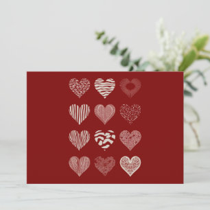 Hartjes Valentijnsdag Negen Hartjes Valentijnslief Kaart