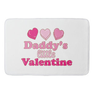 Hartjes Valentijnsdesign voor papa's kleine lievel Badmat