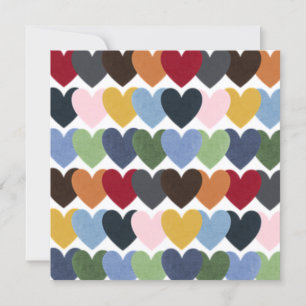 Hartjes Valentijnskaart van Designer Vierkante Not Feestdagenkaart