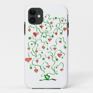 Hartjesboom met bladeren iPhone 11 hoesje