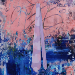 Hartjesstrooisel   Lavendel Hartjes Patroon Stropdas