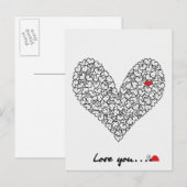 Hartkaart, Valentijnsdag kaart (Voorkant / Achterkant)