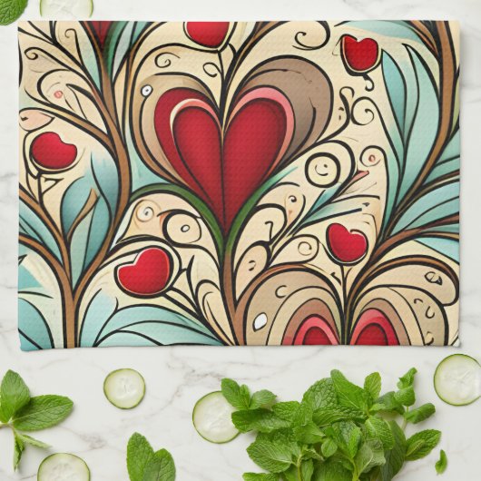 Hartkern Theedoek (Gevouwen)