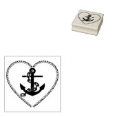 Hartketting anker silhouet art stempel (Gestempeld)