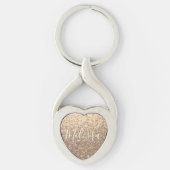 Hartkeychain Glitter Persoonlijke naam Sleutelhanger (Voorkant)