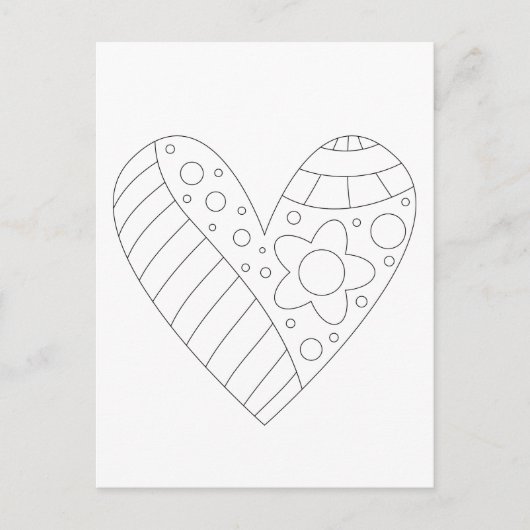 Hartkleuring ontwerp briefkaart (Voorkant)