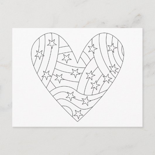 Hartkleuring ontwerp briefkaart (Voorkant)