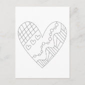 Hartkleuring ontwerp briefkaart (Voorkant)