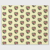 Hartkrans Kerstmis Cadeaupapier (Vlak)