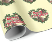 Hartkrans Kerstmis Cadeaupapier (Rol Hoek)