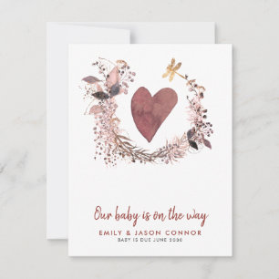 Hartkrans zwangerschap aankondiging