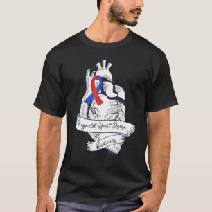 Hartkrijger CHD-bewustzijn Aangeboren hartafwijkin T-shirt