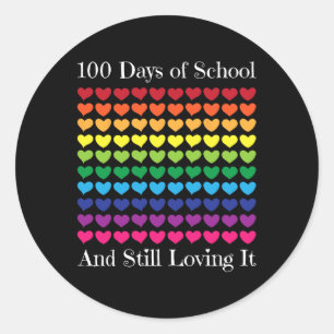 Hartliefde 100 dagen schoolleraar Jongen Girl Gi Ronde Sticker