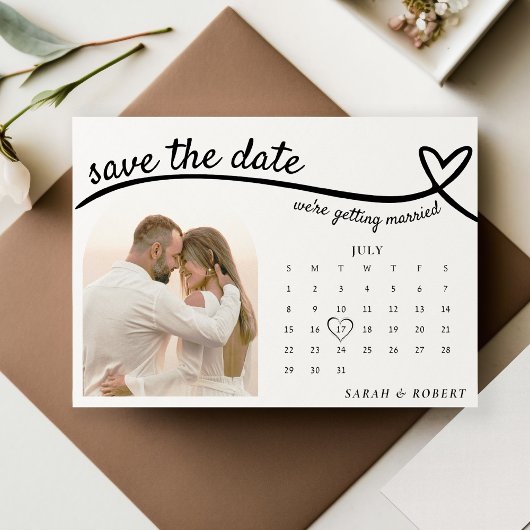 Hartlijn Fotokalender Bruiloft Save The Date