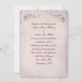 Hartlint en trouwringen op roze grond kaart (Achterkant)