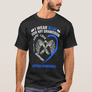 Hartlint Ik Draag Blauw Voor Mijn Kleinzoon Autism T-shirt