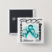 Hartlint - PCOS-bewustzijn Vierkante Button 5,1 Cm (Voorkant /achterkant)
