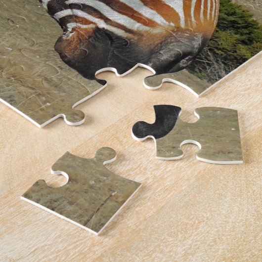 Hartmann's Zebra Profiel op Fossil Rim Legpuzzel (Zijkant)