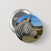 Hartmann's Zebra Profiel op Fossil Rim Ronde Button 5,7 Cm (Voorkant /achterkant)