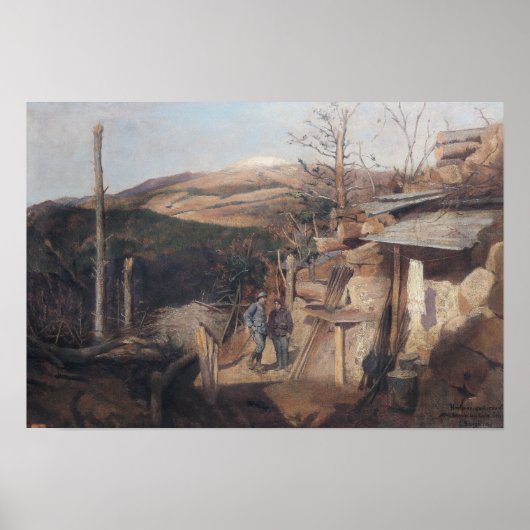 Hartmanswillerkopf, Uitzicht van Roche-Sermet, 191 Poster (Voorkant)