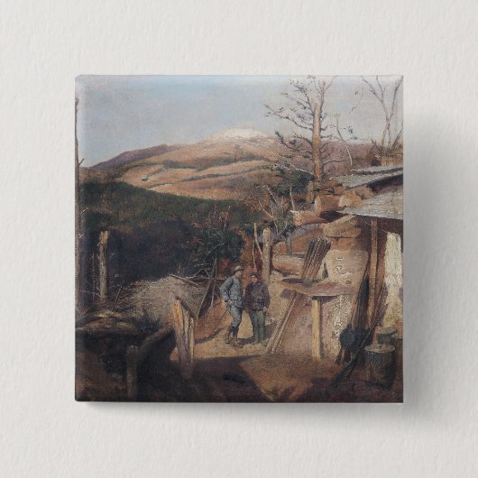 Hartmanswillerkopf, Uitzicht van Roche-Sermet, 191 Vierkante Button 5,1 Cm (Voorkant)