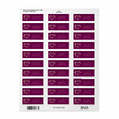 Hartmonogram retouradres - Plum Etiket (Full Sheet)