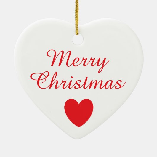 Hartmozaïeksnede. Vrolijk kerstfeest Ornament (Achterkant)