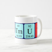 Hartmut nom de table périodique mug (Devant droit)