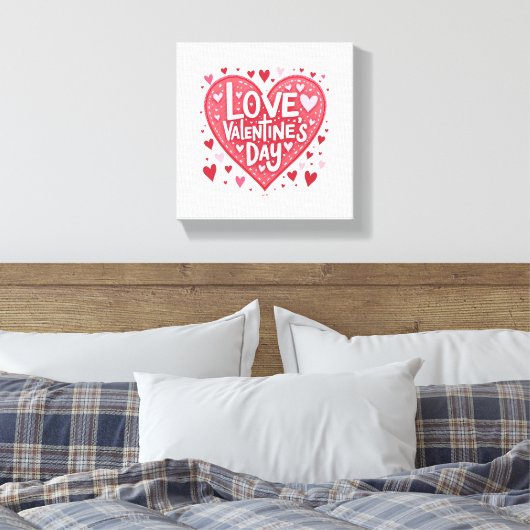 Hartmuur kunst canvas afdruk (Insitu (Slaapkamer))