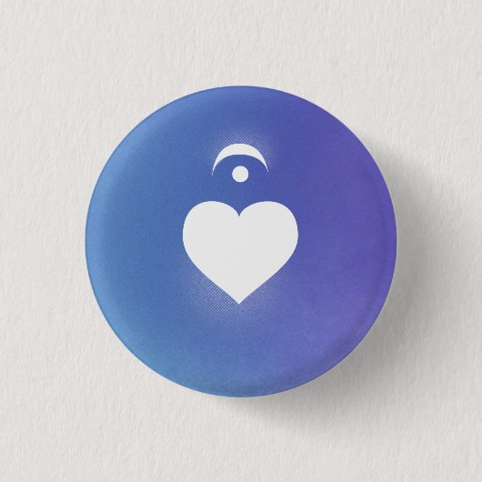 Hartmuziek Notatie Liefde Taal: Fermata Ronde Button 3,2 Cm (Voorkant)