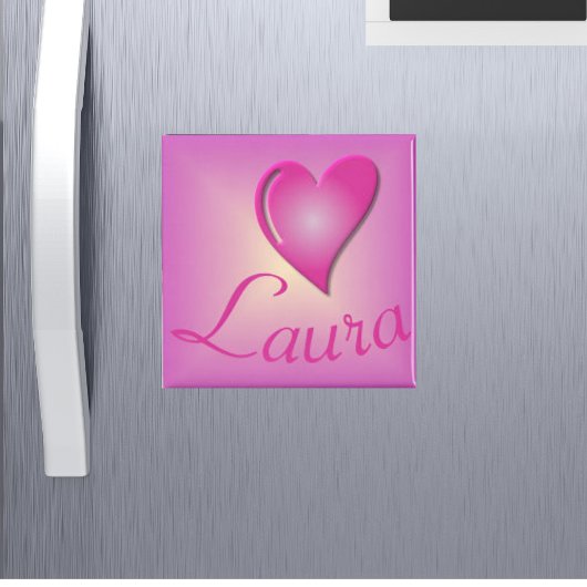 Hartnaam Roze Gepersonaliseerd Magneet