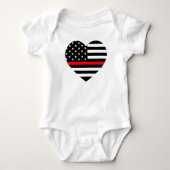 Hartondersteuning Brandweervlag Romper (Voorkant)