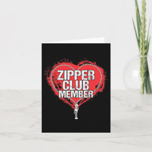 Hartoperatie Humor Funny Zipper Club lid Kaart