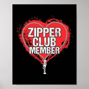 Hartoperatie Humor Funny Zipper Club lid Poster