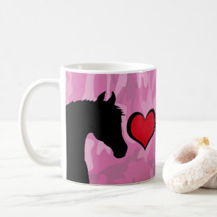 Hartpaard (roze kamo) koffiemok