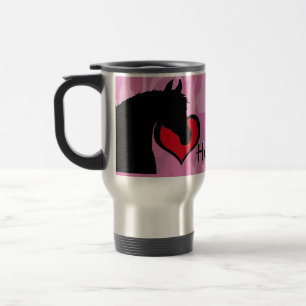 Hartpaard (roze kamo) reisbeker