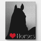 Hartpaarden I rood hart (zilvermetallisch) Fotoplaat (Voorkant)