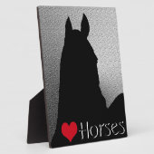 Hartpaarden I rood hart (zilvermetallisch) Fotoplaat (Zijkant)