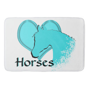 Hartpaarden III (aqua) Badmat