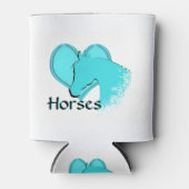 Hartpaarden III (aqua) Blikjeskoeler (Voorkant)