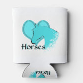 Hartpaarden III (aqua) Blikjeskoeler (Achterkant)