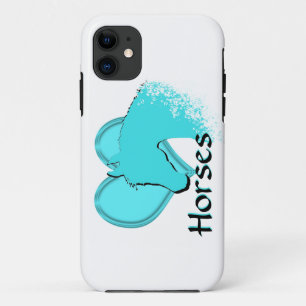 Hartpaarden III (aqua) iPhone 11 Hoesje