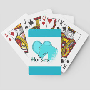 Hartpaarden III (aqua) Pokerkaarten