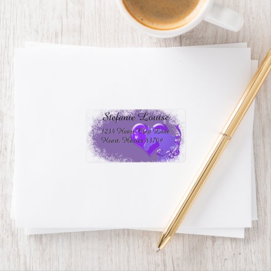 Hartpaarden III-feestdag (Paarse paarden/hart) Etiket (Insitu)