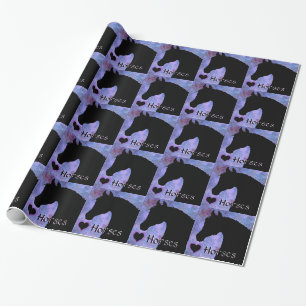 Hartpaarden III (paarse/blauwe achtergrond) Cadeaupapier