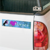 Hartpaarden V (blauw/groen) Bumpersticker (Op Truck)